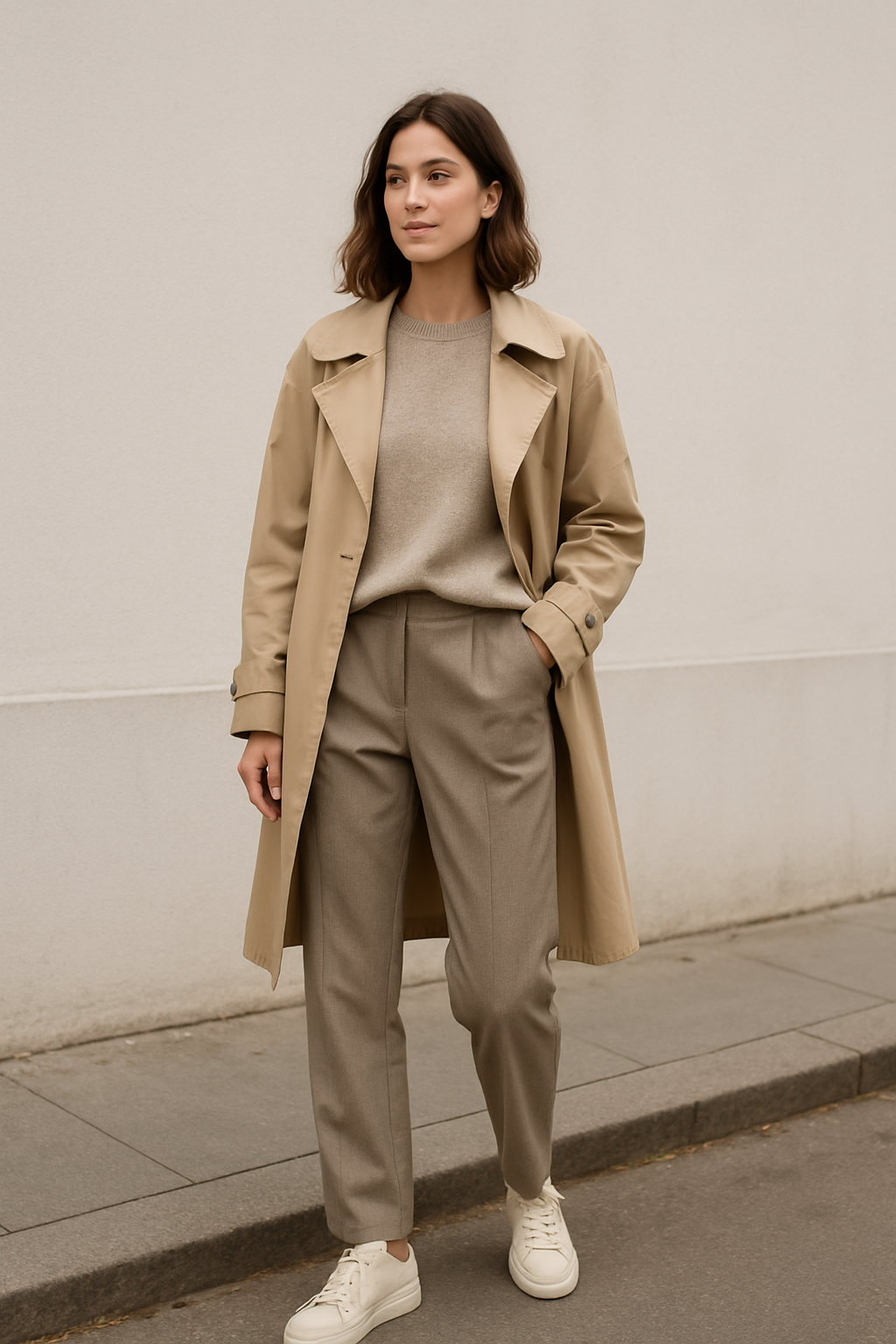 SKIPIKS AI 패션 화보 — minimalist, classic — 심플하고 미니멀한 가을 룩